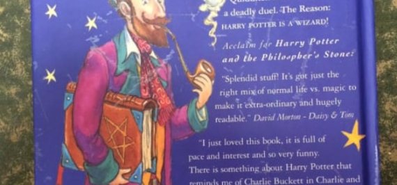 '해리포터와 마법사의 돌' 초판본 뒷표지© CNN사이트 갈무리 /사진=뉴스1