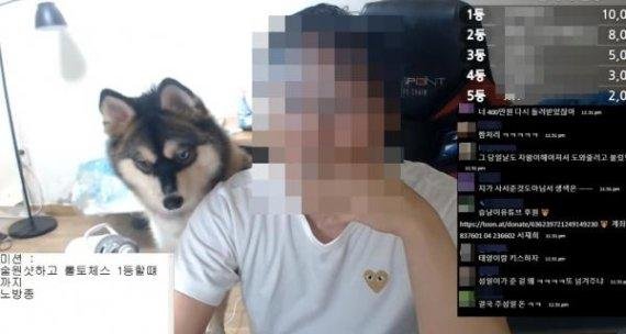 유튜버 승냥이는 반려견 폭행한 뒤 "내가 내 강아지 때린 게 잘못이냐"며 막말을 쏟아냈다. [사진=아프리카TV 캡처]