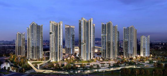 대우건설이 반포주공1단지 3주구 조합에 제안한 트릴리언트 반포의 전체 투시도. / 사진=대우건설 제공