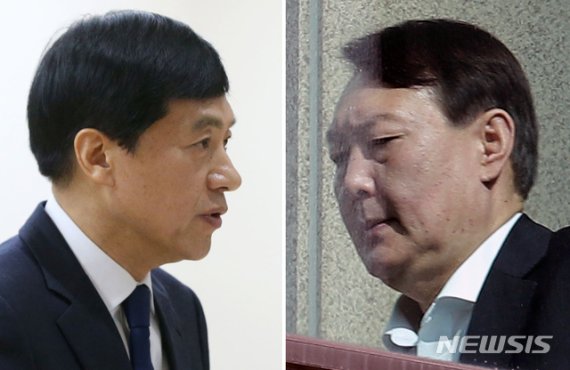 이성윤 서울중앙지검장(왼쪽)과 윤석열 검찰총장. 사진=뉴시스