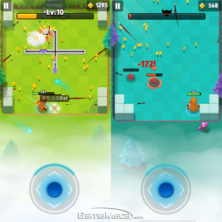 ▲ 화면을 가득 채우는 화살이 펼치는 화끈한 액션이 일품 (사진: 게임메카 촬영)