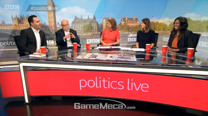 ▲ BBC 뉴스 프로그램 '폴리틱스 라이브'에서 패널들이 대화를 나누고 있다 (사진출처: BBC 뉴스 공식 홈페이지)