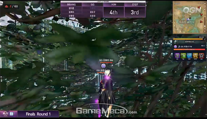 ▲ 초반보다는 후반에 전투가 집중되는 양상을 보였다 (사진: 경기 생중계 갈무리)