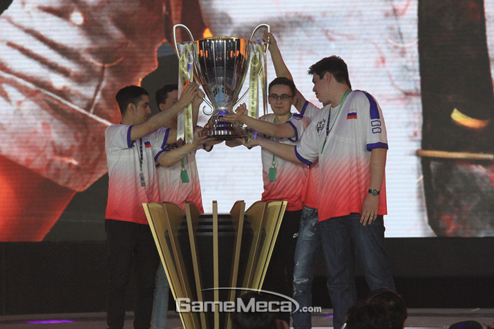 ▲ 2019 펍지 네이션스 컵에서는 러시아가 한국을 꺾고 우승을 차지했다 (사진: 게임메카 촬영)