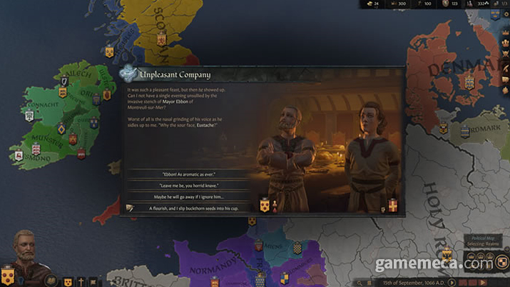 ▲ 크루세이더 킹즈 3 스크린샷 (사진출처: 패러독스 인터렉티브 공식 사이트)