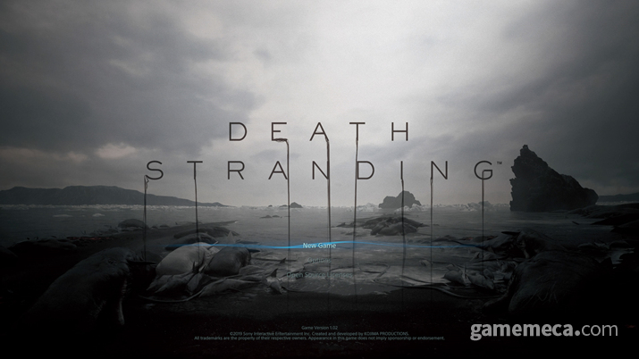 ▲ '데스 스트랜딩' 대기화면 (사진: 게임메카 촬영)