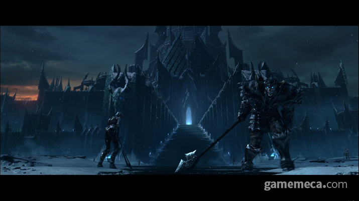 ▲ 볼바르를 쓰러뜨리고 리치 왕의 투구를 깨버린 실바나르가 어둠땅을 아제로스와 연결한다 (사진출처: 블리즈컨 2019 공식 유튜브)