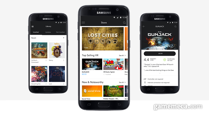▲ 삼성 기어 VR 앱 공식 이미지 (사진출처: 오큘러스 공식 웹페이지)