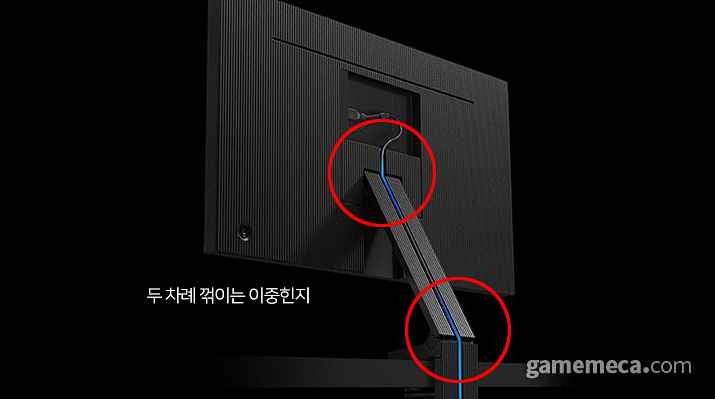 ▲ 두 차례 꺾이면서 높이와 각도를 조절하는 클램프 이중힌지 스탠드 (사진출처: 제품 공식 웹페이지, 편집: 게임메카)