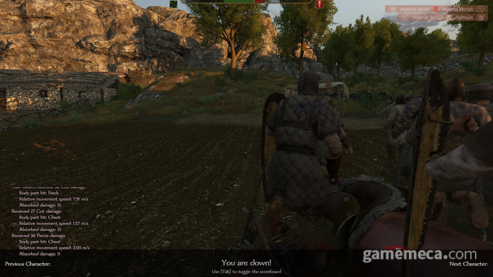 ▲ 반칙 수준의 무장을 한 도적 무리에게 포로로 잡혔다 (사진: 게임메카 촬영)