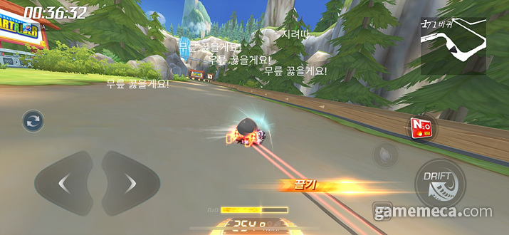 ▲ 최근 만나본 어떤 레이싱게임과 견주어도 모자람이 없는 스피드다 (사진: 게임메카 촬영)