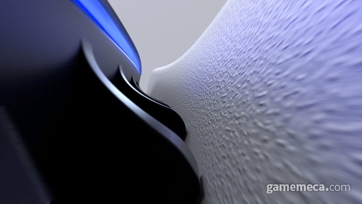 ▲ 흰색 총 안쪽의 질감이 특이하다 (사진출처: PS5 디지털 쇼케이스 생방송 갈무리)