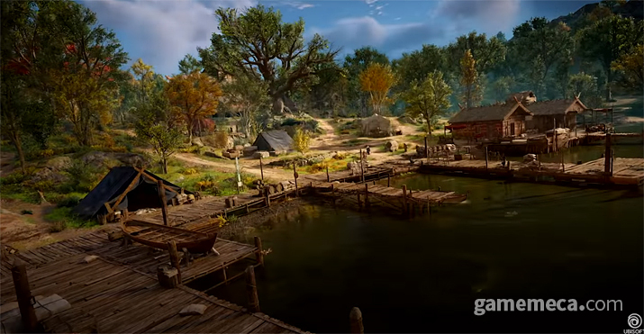 ▲ 정착지를 업그레이드하는 과정을 즐길 수 있다 (사진출처: 어쌔신 크리드: 발할라 플레이 영상 갈무리)