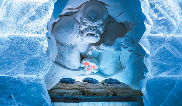 핀란드 스노 호텔.