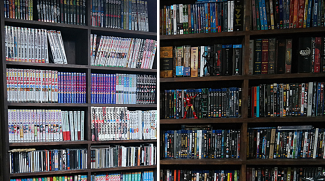 오와 열을 맞춰 가지런히 정리된 소장품은 매력적이다.