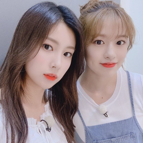 아이즈원 안유진·강혜원 사진=아이즈원 공식 트위터