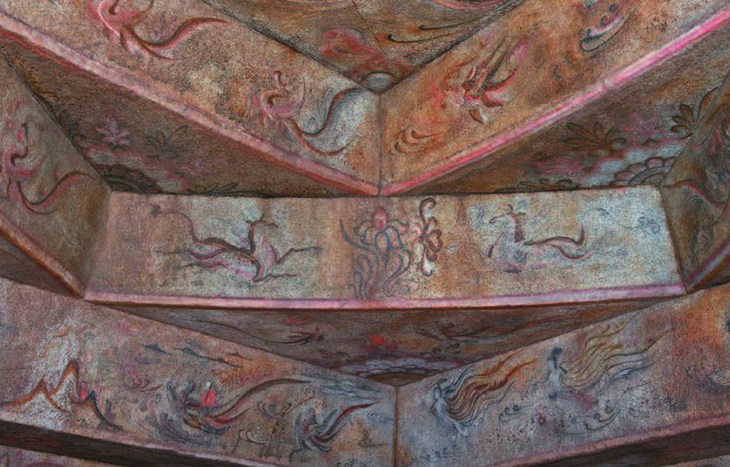 강서대묘 천장 기린 (한성백제박물관 2016년 고구려고분벽화 특별전도록)