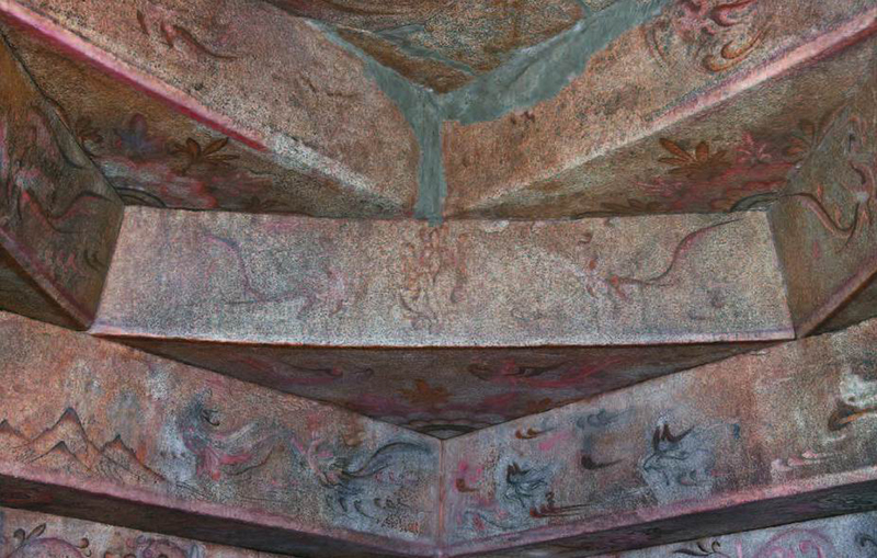 강서대묘 천장 봉황(한성백제박물관 2016년 고구려고분벽화 특별전도록)