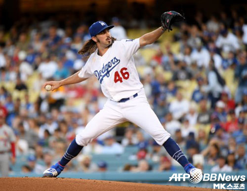 곤슬린은 6이닝 무실점ㅇ르 기록했다. 사진(美 로스앤젤레스)=ⓒAFPBBNews = News1