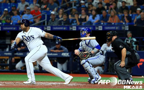탬파베이가 토론토를 상대로 역전승을 거뒀다. 사진(美 세인트 피터스버그)=ⓒAFPBBNews = News1