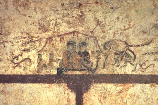 약수리고분 현무, 묘주초상