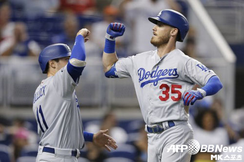 벨린저가 40홈런을 기록했다. 사진(美 마이애미)=ⓒAFPBBNews = News1