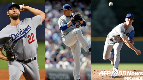 LA다저스 커쇼-류현진-뷸러가 MLB 내셔널리그 사상 최초로 선발 등판 25경기 및 승률 75%를 동시에 달성한 단일시즌 1~3선발에 도전한다. 사진=AFPBBNews=News1