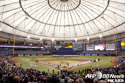 탬파베이 레이스가 허리케인 북상에 맞춰 일정 변경을 추진중이다. 사진=ⓒAFPBBNews = News1