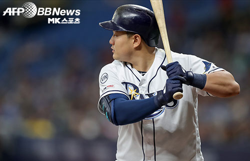 최지만은 1일(한국시간) 메이저리그 클리블랜드-탬파베이전에서 시즌 13호 및 통산 30호 홈런을 기록했다. 사진(美 세인트피터즈버그)=ⓒAFPBBNews = News1