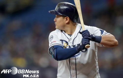 최지만은 대타로 나왔지만, 소득이 없었다. 사진=ⓒAFPBBNews = News1