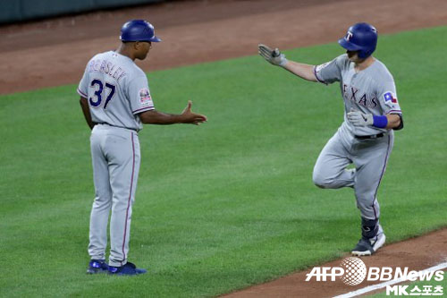 텍사스는 솔락의 투런 홈런으로 역전했다. 사진(美 볼티모어)=ⓒAFPBBNews = News1