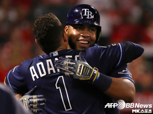 탬파베이가 에인절스를 꺾었다. 사진(美 애너하임)=ⓒAFPBBNews = News1