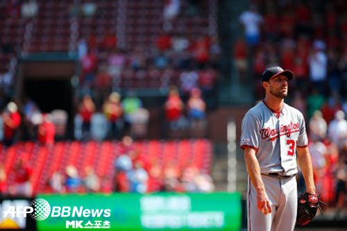 슈어저가 세인트루이스 원정에서 5실점을 허용했다. 사진(美 세인트루이스)=ⓒAFPBBNews = News1