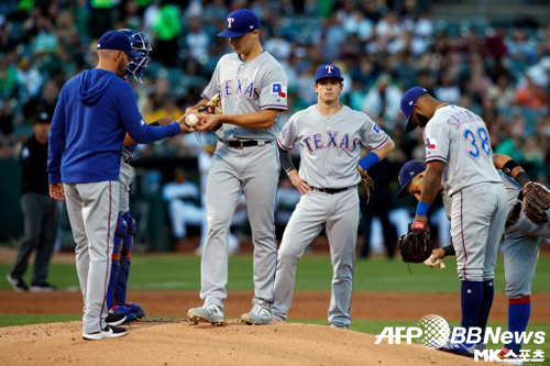 텍사스는 오클랜드에게 크게 졌다. 사진(美 오클랜드)=ⓒAFPBBNews = News1