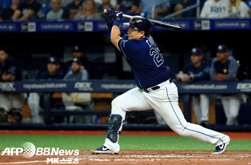 최지만이 끝내기 홈런을 때렸다. 사진(美 세인트 피터스버그)=ⓒAFPBBNews = News1