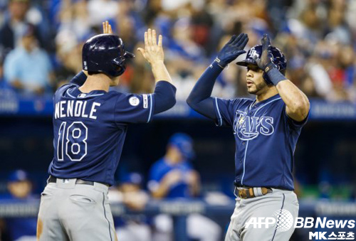 탬파베이는 토론토를 이기며 포스트시즌행을 확정했다. 사진(캐나다 토론토)=ⓒAFPBBNews = News1