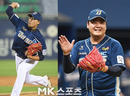 정수민(왼쪽)과 이민호(오른쪽)이 팔꿈치 수술을 받고 재활에 들어간다. 사진=MK스포츠 DB