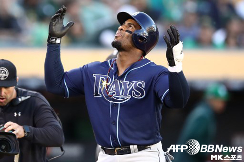 디아즈는 홈런 두 방을 터트렸다. 사진(美 오클랜드)=ⓒAFPBBNews = News1