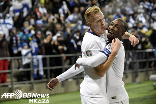 핀란드는 유럽축구연맹(UEFA) 유로 2020 본선 진출을 확정했다. 사진(핀란드 헬싱키)=ⓒAFPBBNews = News1