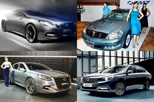 르노삼성 SM7 변천사[사진출처=르노삼성, 매경DB]