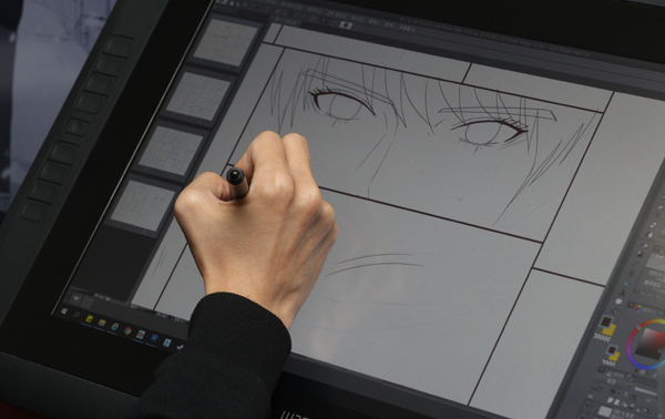 하일권 작가가 만화의 한 장면을 스케치하고 있다. [이승환 기자]