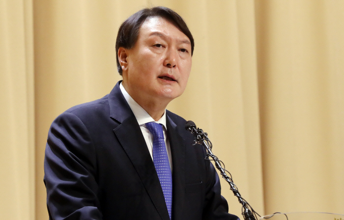 신년다짐회 인사말 하는 검찰총장 [사진 = 연합뉴스]