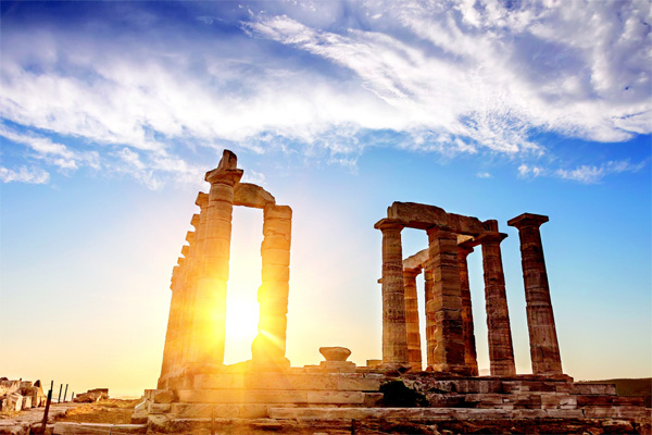 아테네 여신에게 바친 파르테논 신전.