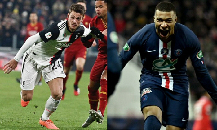 이탈리아에서는 세리에A 인기팀 유벤투스의 다니엘레 루가니 선수(왼쪽)가 코로나감염 확진 판정을 받았고, 프랑스 리그1 생제르맹의 `인기 스타` 킬리안 음바페 선수(오른쪽)는 최근 인후염 증세로 훈련에 불참하면서 코로나 감염 가능성이 나왔었다. [사진 출처 = 트위터]