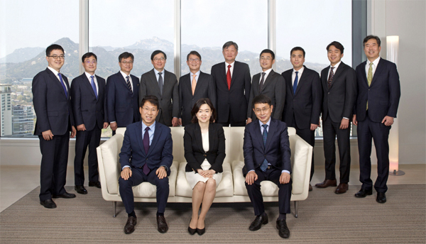 법무법인 태평양(대표변호사 김성진)은 기업의 재무상태와 영업환경 등 위기 진단을 돕기 위해 위기진단대응본부를 출범시켰다. 아랫줄 왼쪽부터 김정관 고문, 노미은·박현욱 변호사. 윗줄 왼쪽부터 김호진·박진홍 변호사, 정규상 외국변호사, 김성진·송우철·서동우·김목홍·김상민·장호경 변호사, 김동현 회계사. [사진 제공 = 법무법인 태평양]