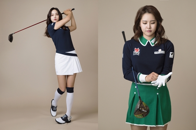 박결(왼쪽)은 5년 연속, 김지현(오른쪽)은 4년 연속 KLPGA 홍보모델에 선정됐다. 사진=KLPGA 제공