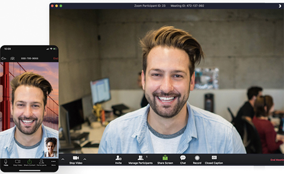 줌을 이용한 화상회의. 사진제공=줌.