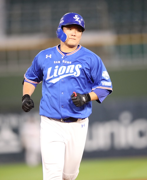 삼성 이성곤이 프로 데뷔 6년 만에 짜릿한 손맛을 봤다. 사진=삼성 라이온즈 제공