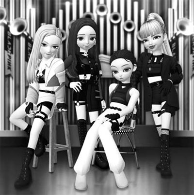 3D 아바타로 재탄생한 블랙핑크. [사진 제공 = 네이버]