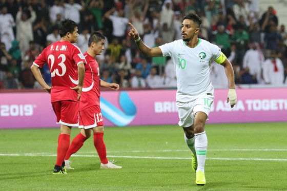 북한축구대표팀이 아시안컵 첫 경기에서 사우디에 4골을 내주면서 참패를 당했다. [EPA=연합뉴스]